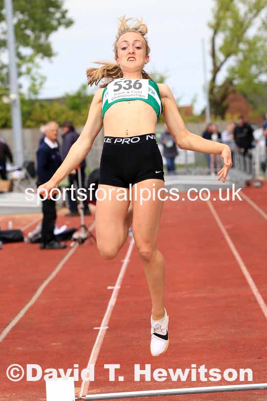 Womens Under-17s Long Jump, 2023 North Eastern Track and Field Champs., Middlesbrough Sports Village, Middlesbrough. Photo: David T. Hewitson/Sports for All Pics
